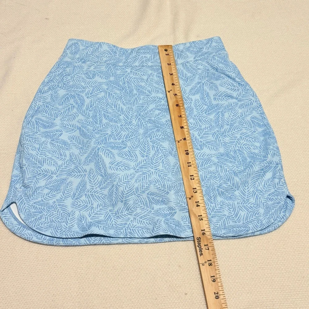 NWT Peter Millar Alice Petal Hem Cottage Blue Fern Print‎ Womens XS Golf Skort